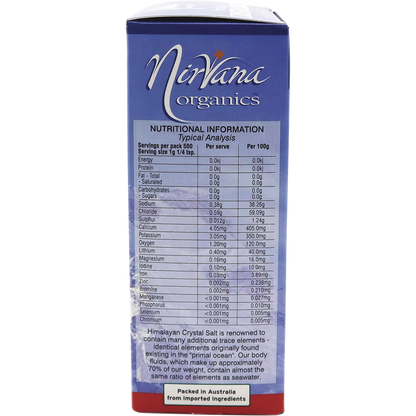 Nirvana Organics - Himalayan Salt Medium 500g