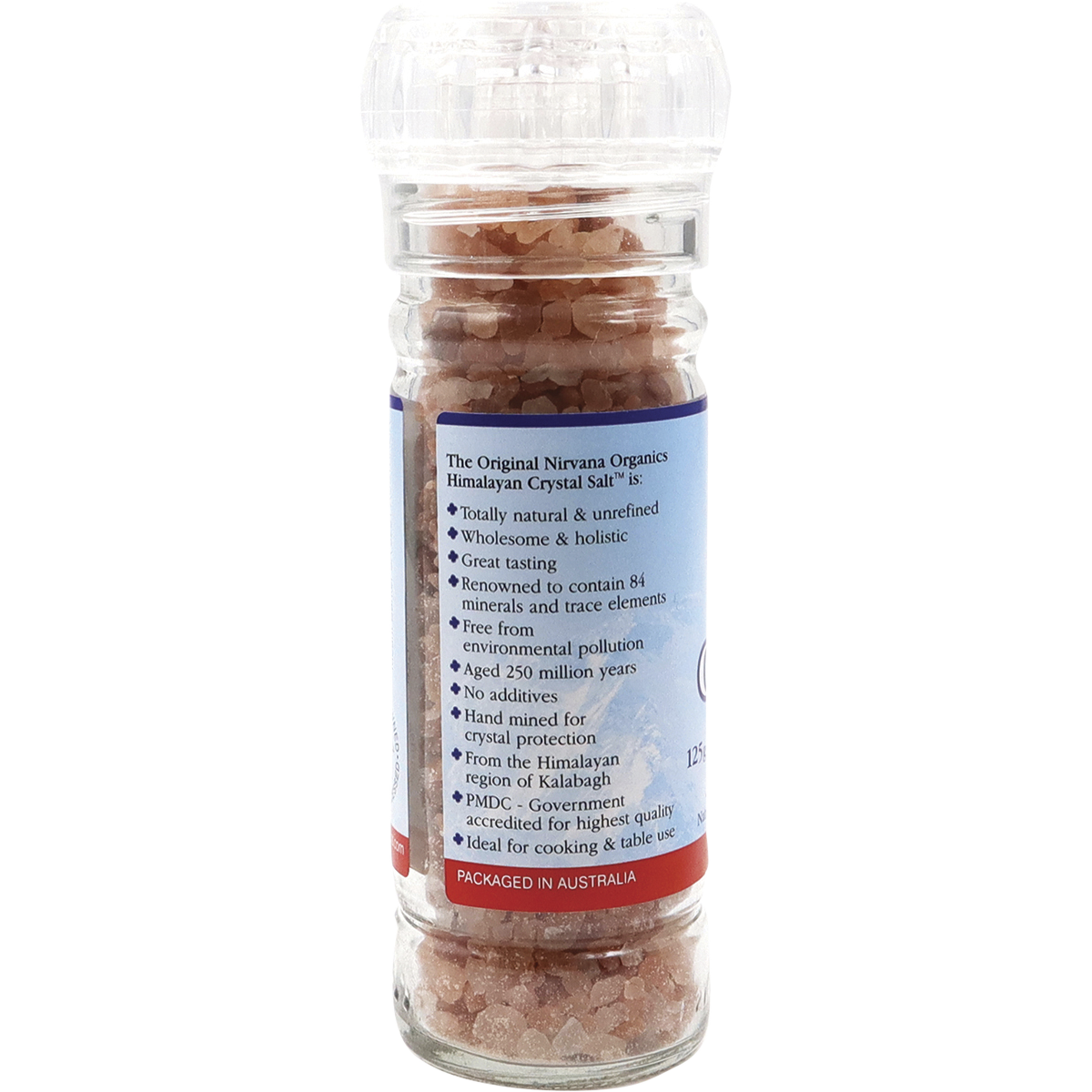 Nirvana - Himalayan Salt Granules Glass Grinder 125g