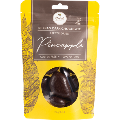 Naked Chocolate Co - Freeze Dried Pineapple Dark Chocolate 100g