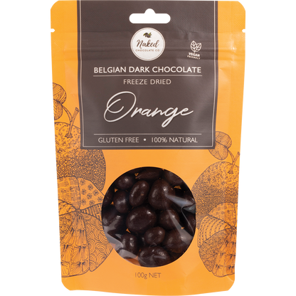 Naked Chocolate Co - Freeze Dried Orange Dark Chocolate 100g