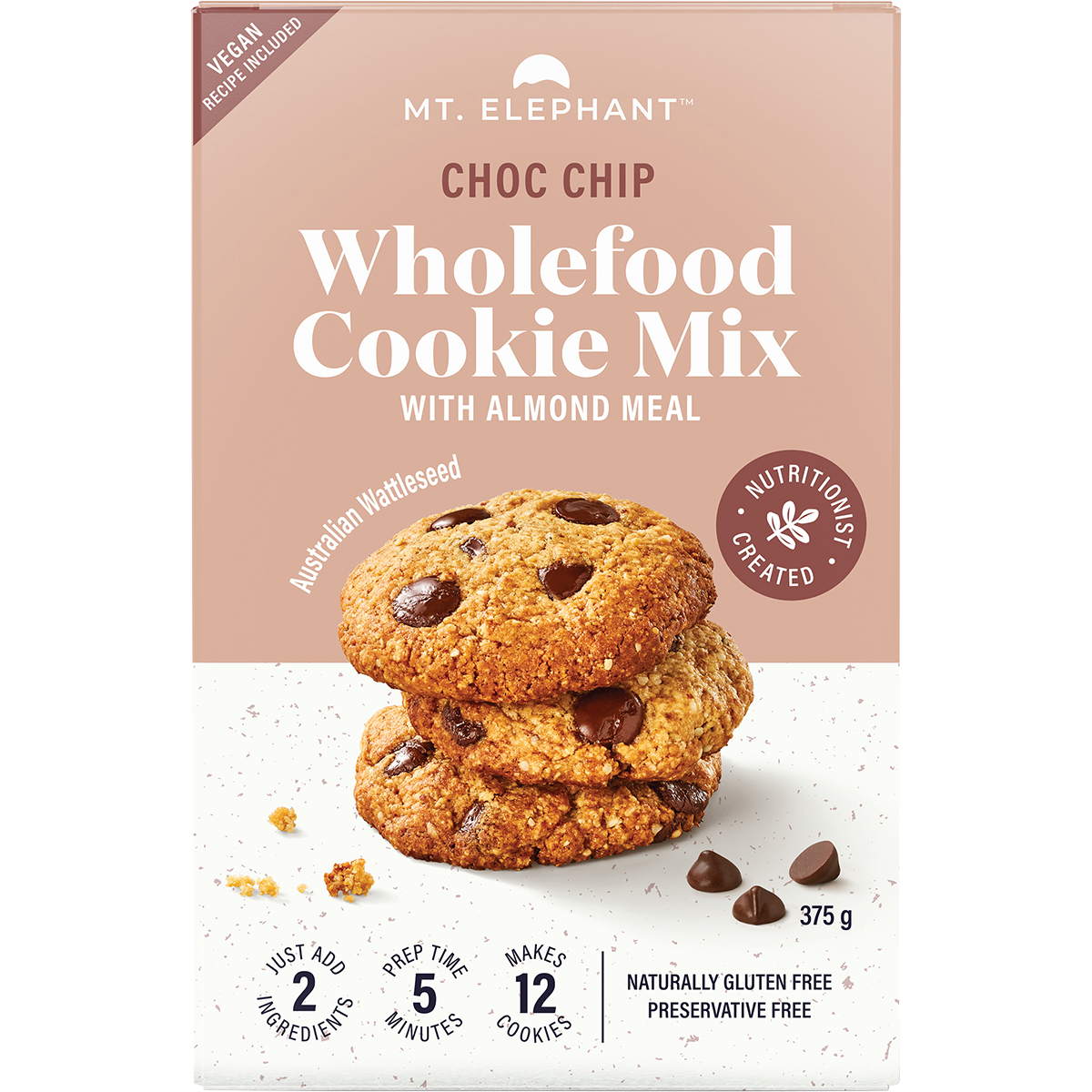 Mt. Elephant - Wholefood Cookie Mix Chocolate Chip 375g