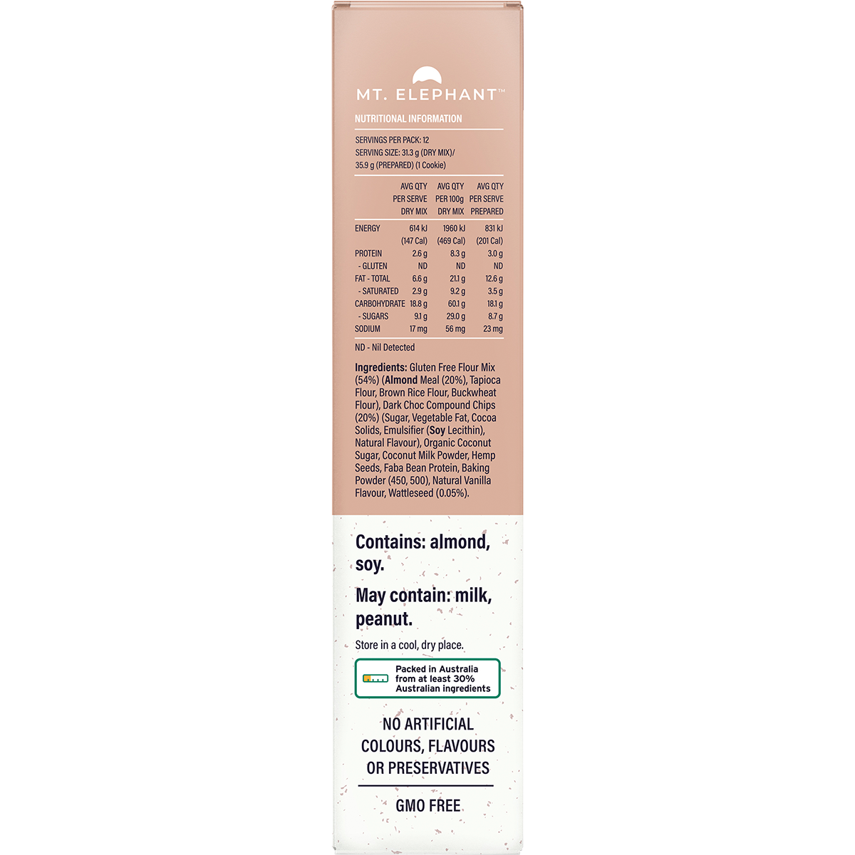 Mt. Elephant - Wholefood Cookie Mix Chocolate Chip 375g