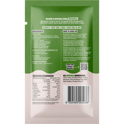 Mingle - Spag Bol Speedy-Style All Natural Recipe Base 30g