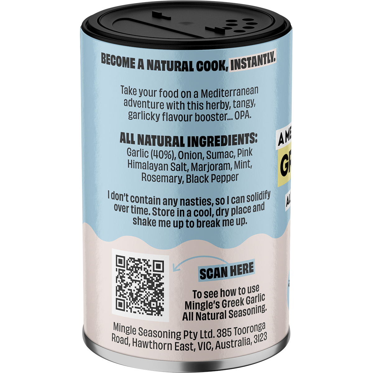 Mingle - Greek Garlic All Natural Seasoning 50g
