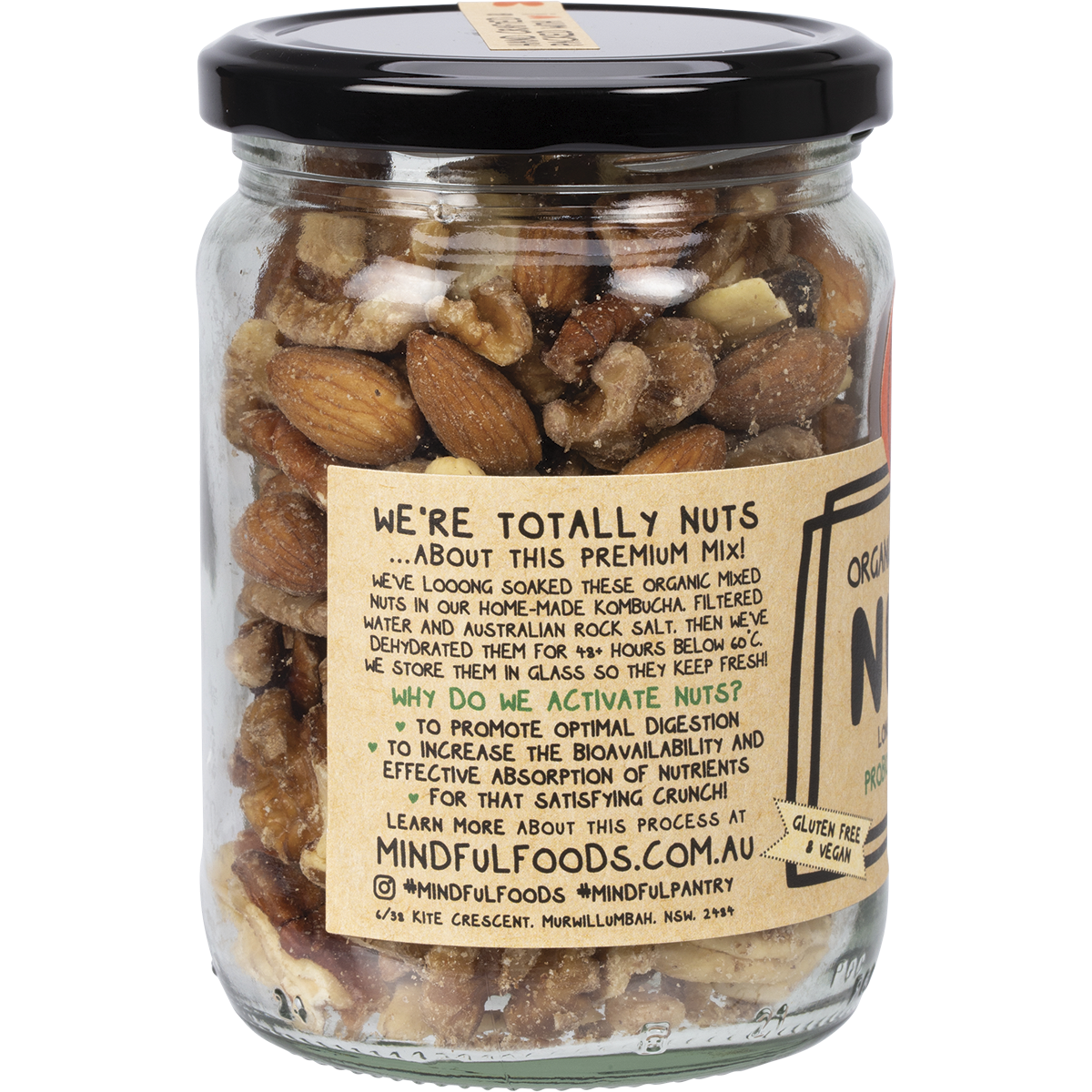 Mindful Foods - Mixed Nuts Organic & Activated 250g
