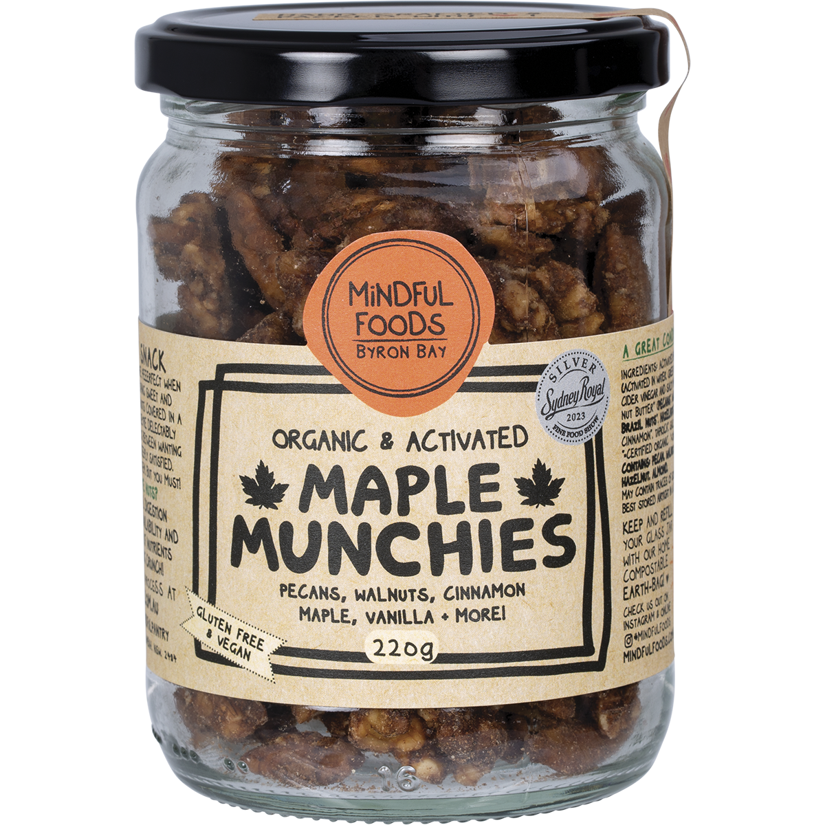 Mindful Foods - Maple Munchies - Organic & Activated 220g