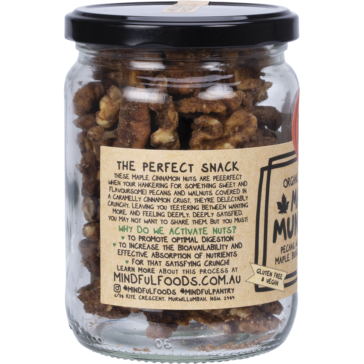 Mindful Foods - Maple Munchies - Organic & Activated 220g