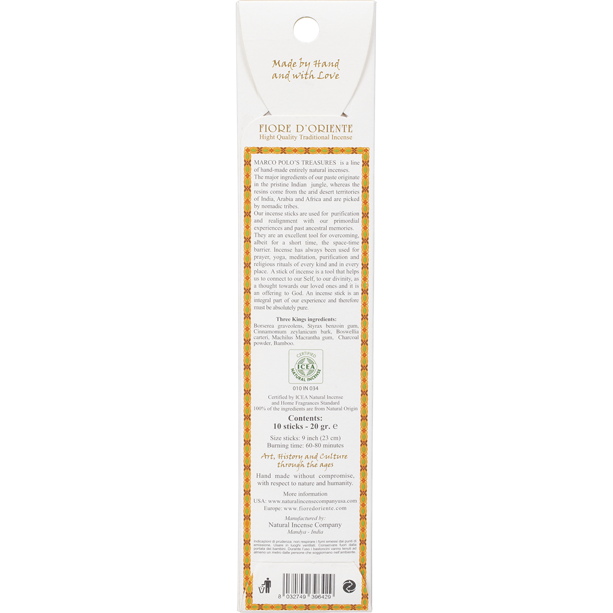 Marco Polo's Treasures - Incense Sticks Three Kings 10pk