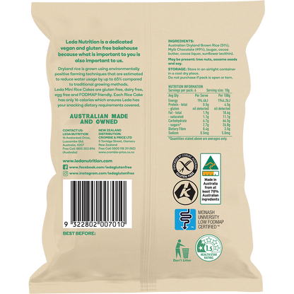 Leda - Mini Rice Cakes Mylk Chocolate 60g