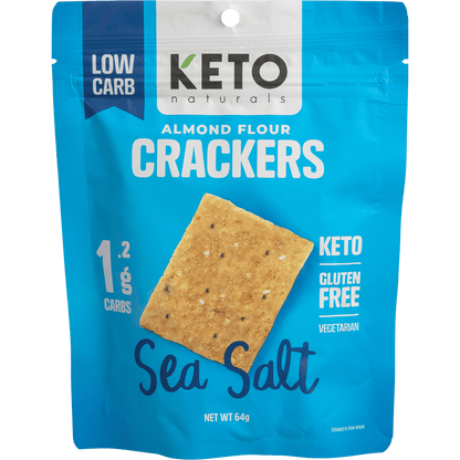 Keto Naturals - Almond Flour Crackers Sea Salt 64g