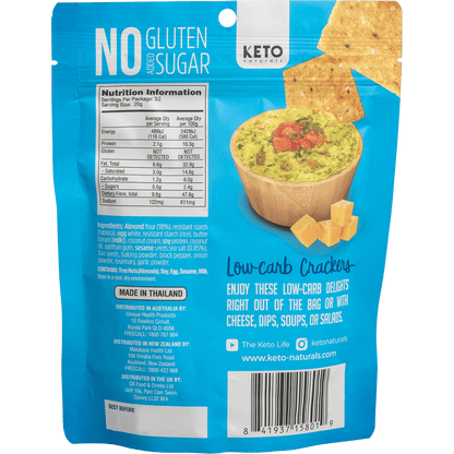 Keto Naturals - Almond Flour Crackers Sea Salt 64g