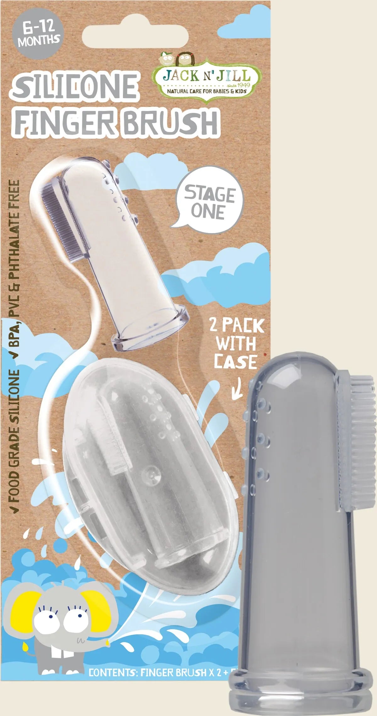 Jack n Jill - Silicone Fingerbrush 8x2pk