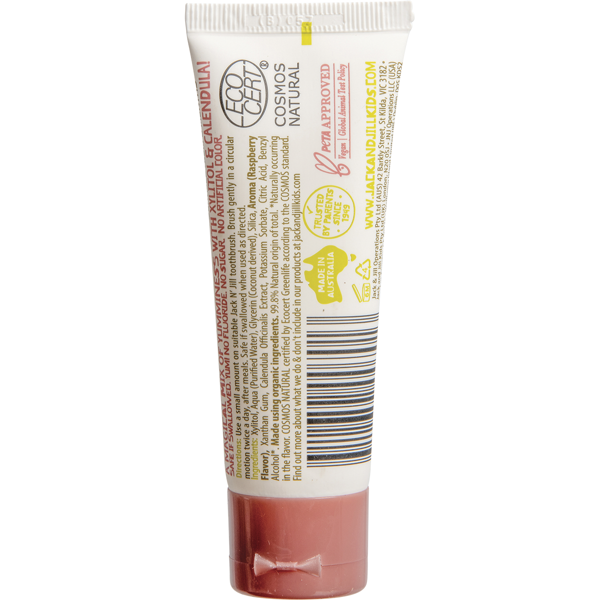 Jack n Jill - Toothpaste Children Raspberry Fluoride Free