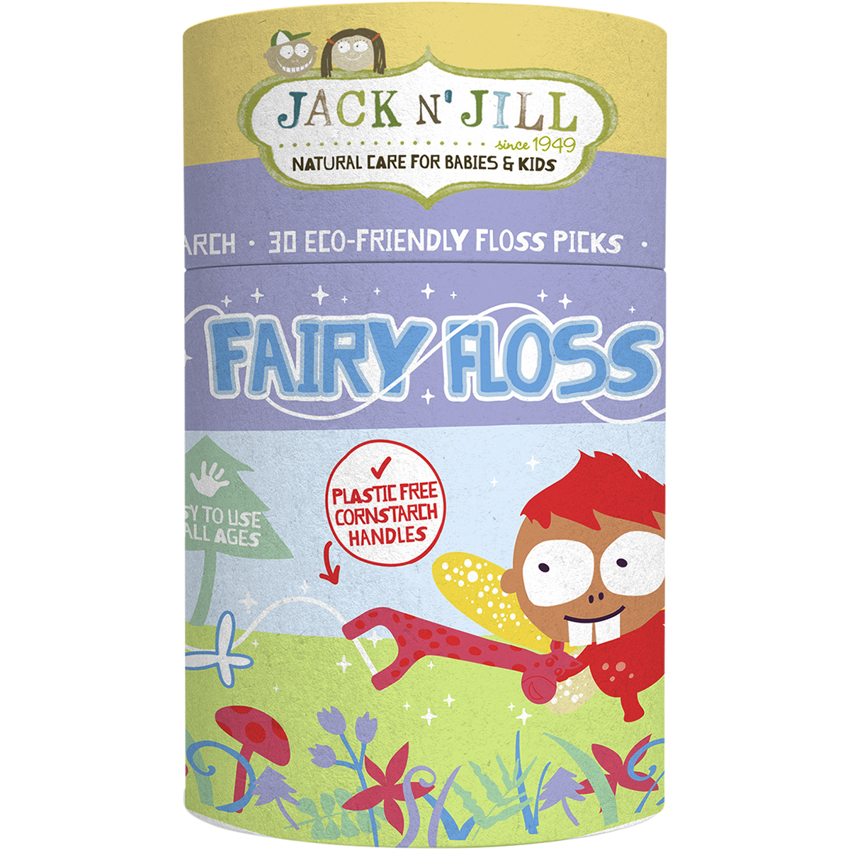 Jack n Jill - Fairy Floss Picks Strawberry 30pcs