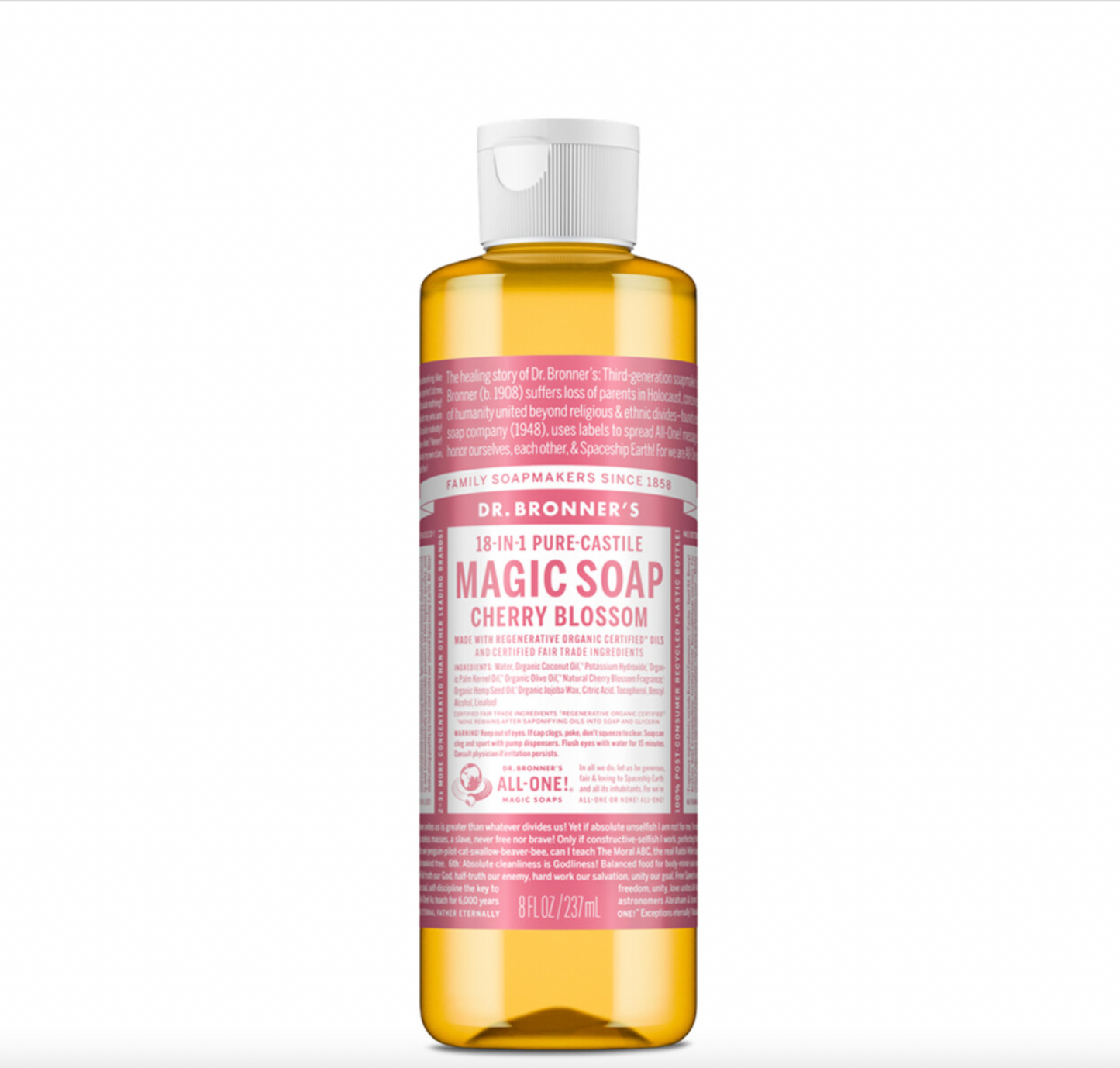 Dr Bronners - Cherry Blossom Pure-Castile Magic Liquid Soap 237ml
