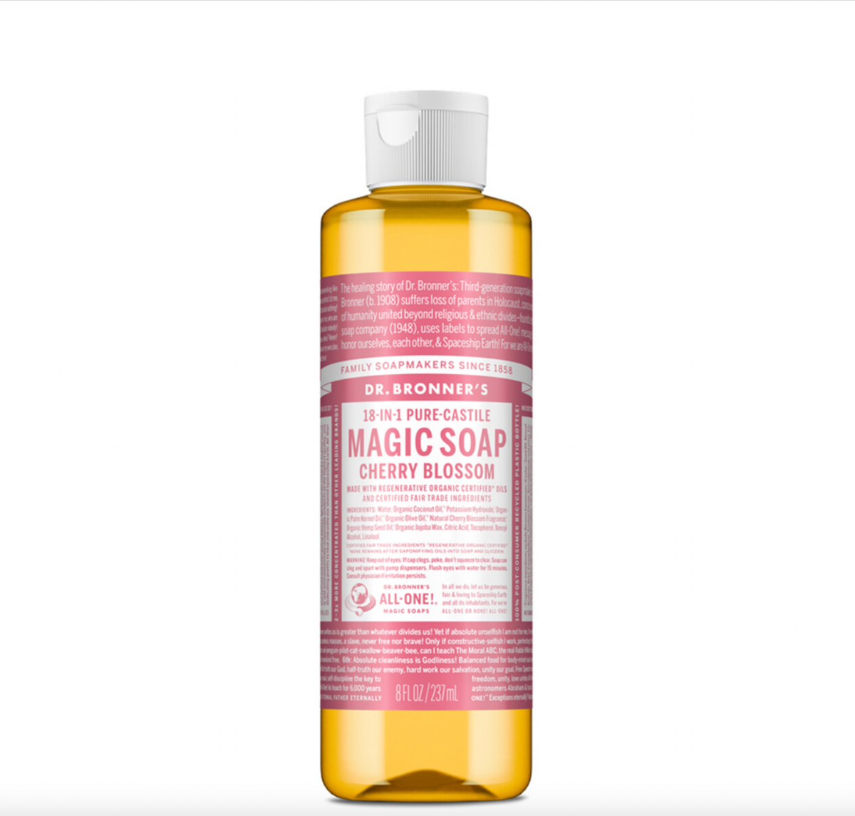 Dr Bronners - Cherry Blossom Pure-Castile Magic Liquid Soap 237ml