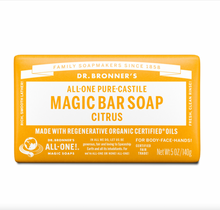Dr Bronners - Citrus Orange Pure-Castile Magic Bar Soap 140g