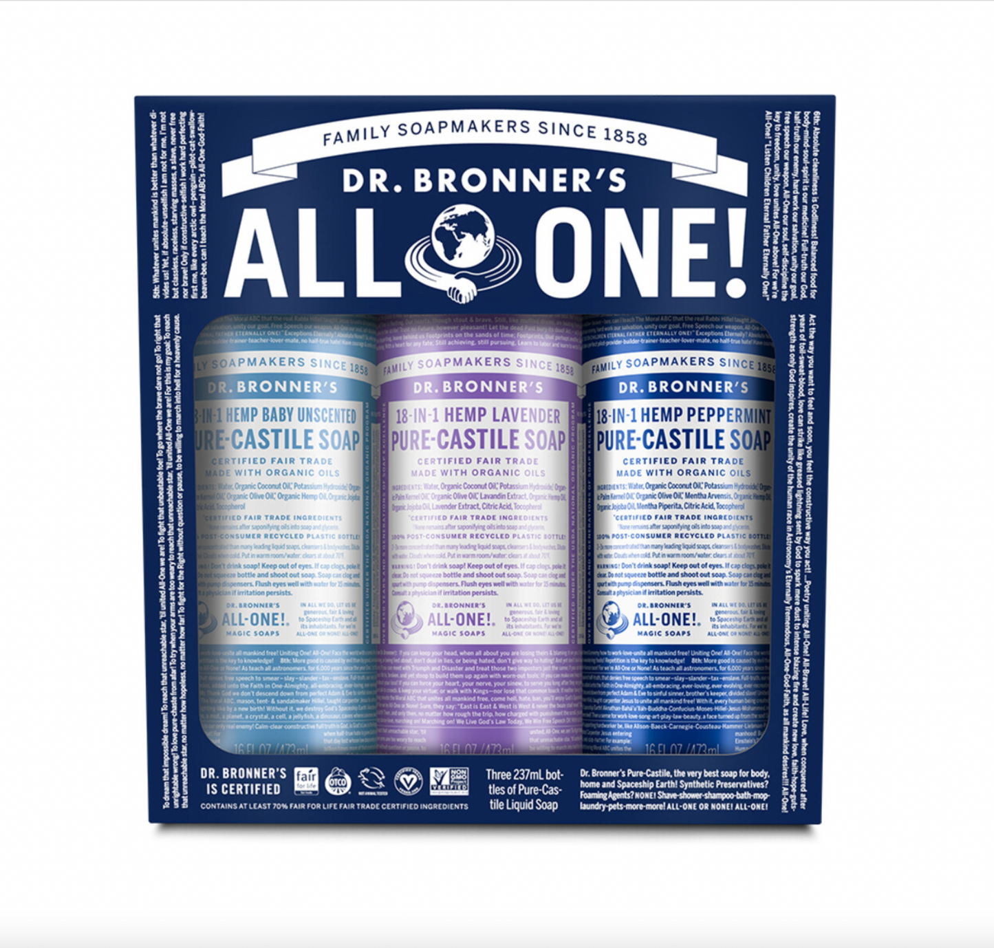 Dr Bronners - Cosmic Classics Gift Pack 3x237ml 3ml