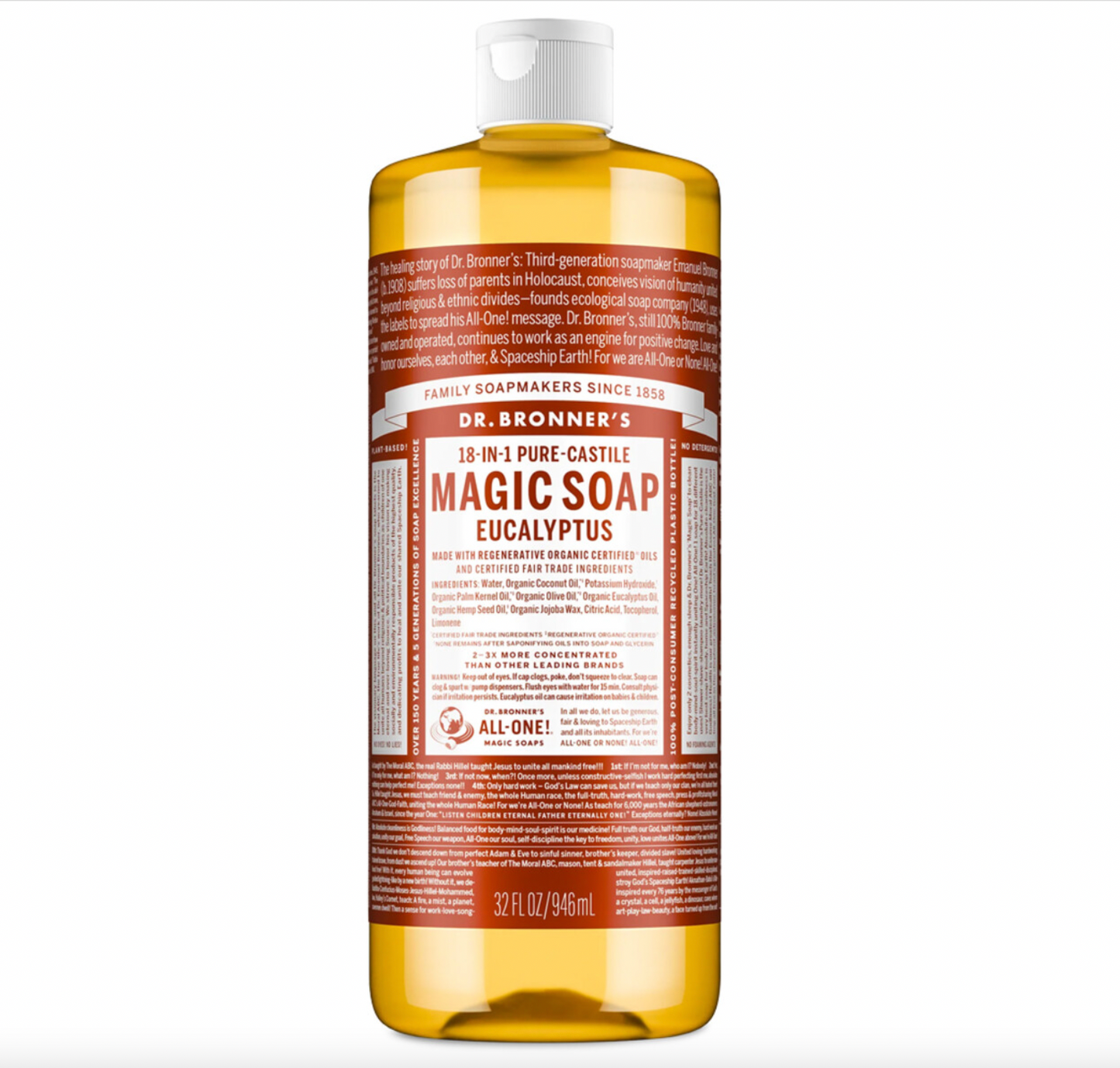 Dr Bronners - Eucalyptus Pure-Castile Magic Liquid Soap 946ml