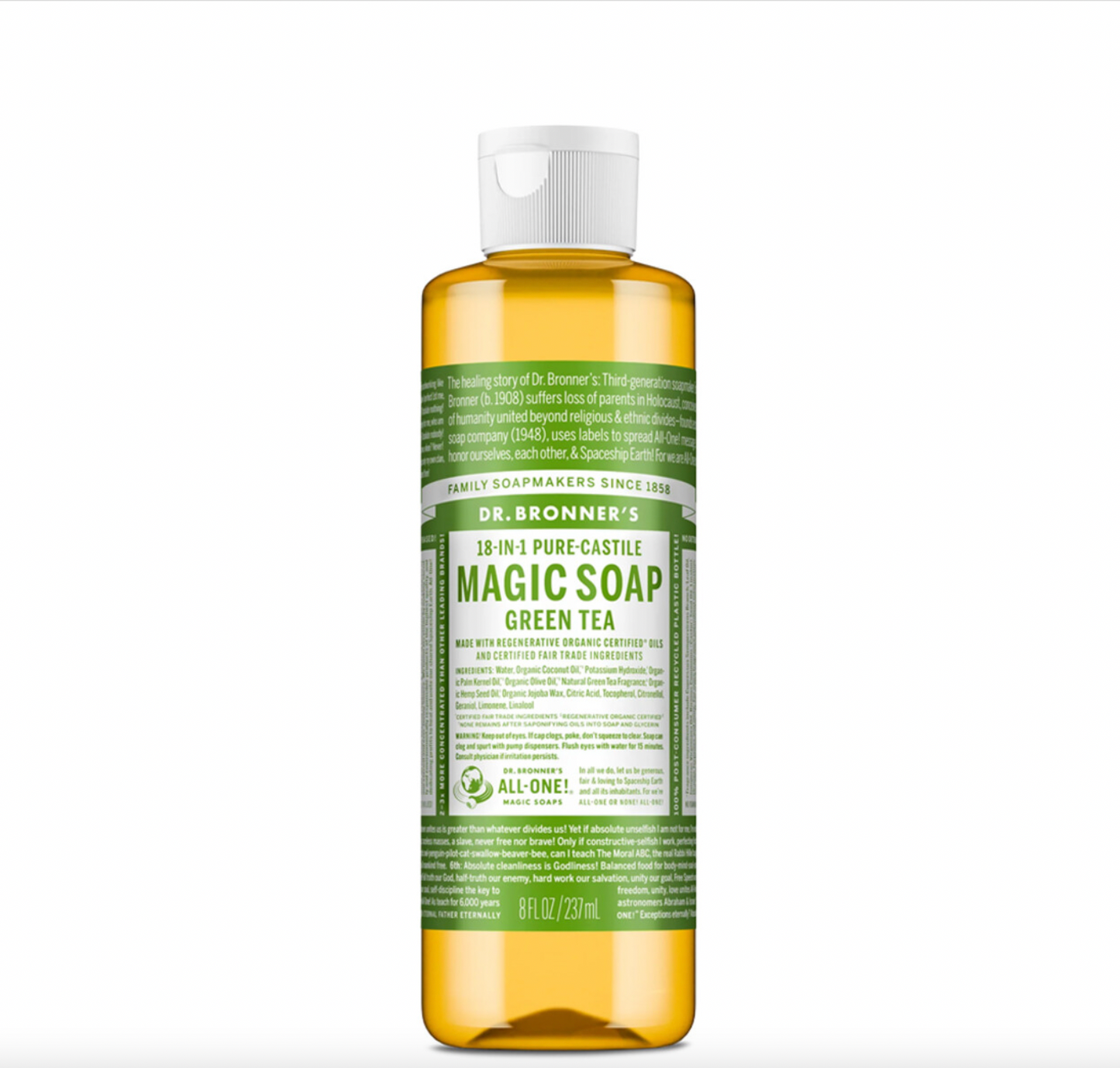 Dr Bronners - Green Tea Pure-Castile Magic Liquid Soap 237ml