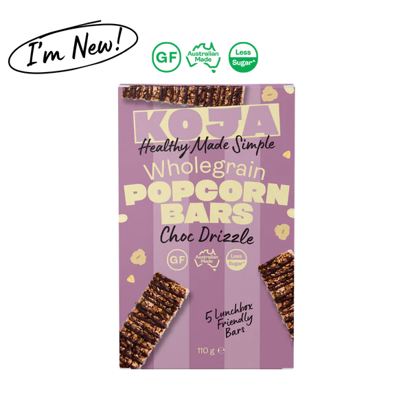 Koja - Choc Drizzle Wholegrain Popcorn Bar 5x22g