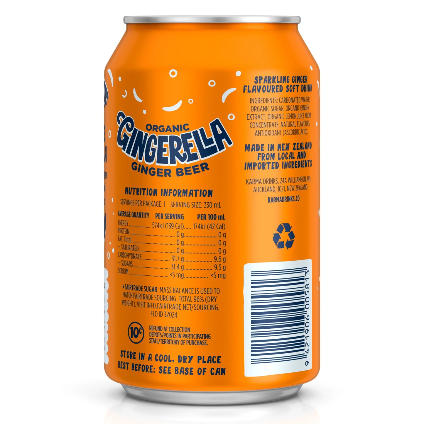 Karma Drinks - Gingerella Ginger Beer Can 330ml