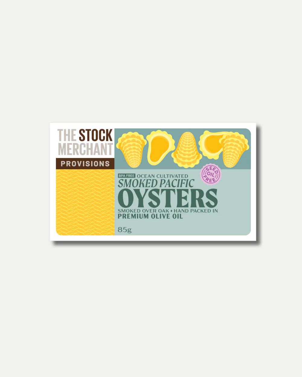 The Stock Merchant - Ocean Cultivated Smoked Pacific Oysters 85g