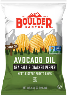 Boulder Canyon - Avocado Oil Salt and Pepper Potato Chips 148g