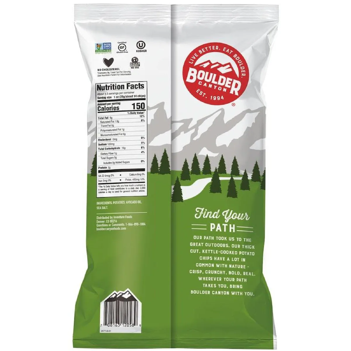 Boulder Canyon - Avocado Oil (Sea Salt) Potato Chips 149g
