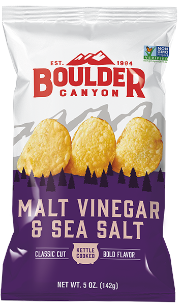 Boulder Canyon - Malt Vinegar & Sea Salt Potato Chips NEW BARCODE 141.8g
