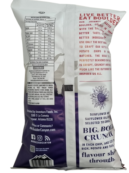 Boulder Canyon - Malt Vinegar & Sea Salt Potato Chips NEW BARCODE 141.8g