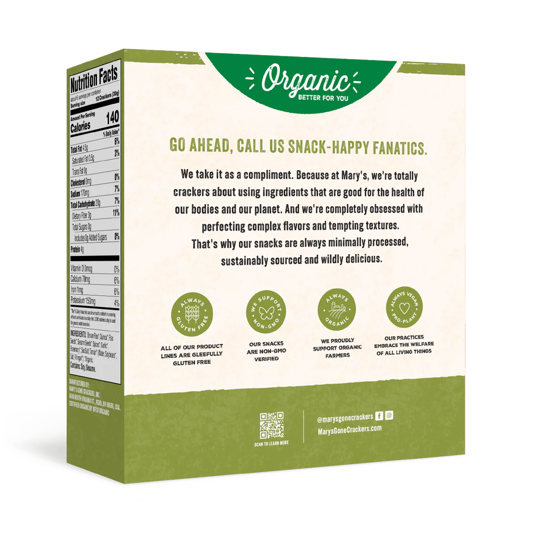 Mary's Gone Crackers - Herb Crackers 184g