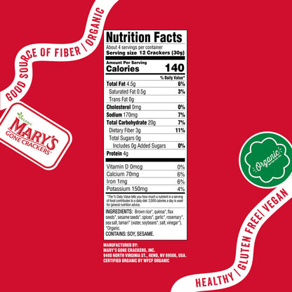 Mary's Gone Crackers - Herb Crackers 184g