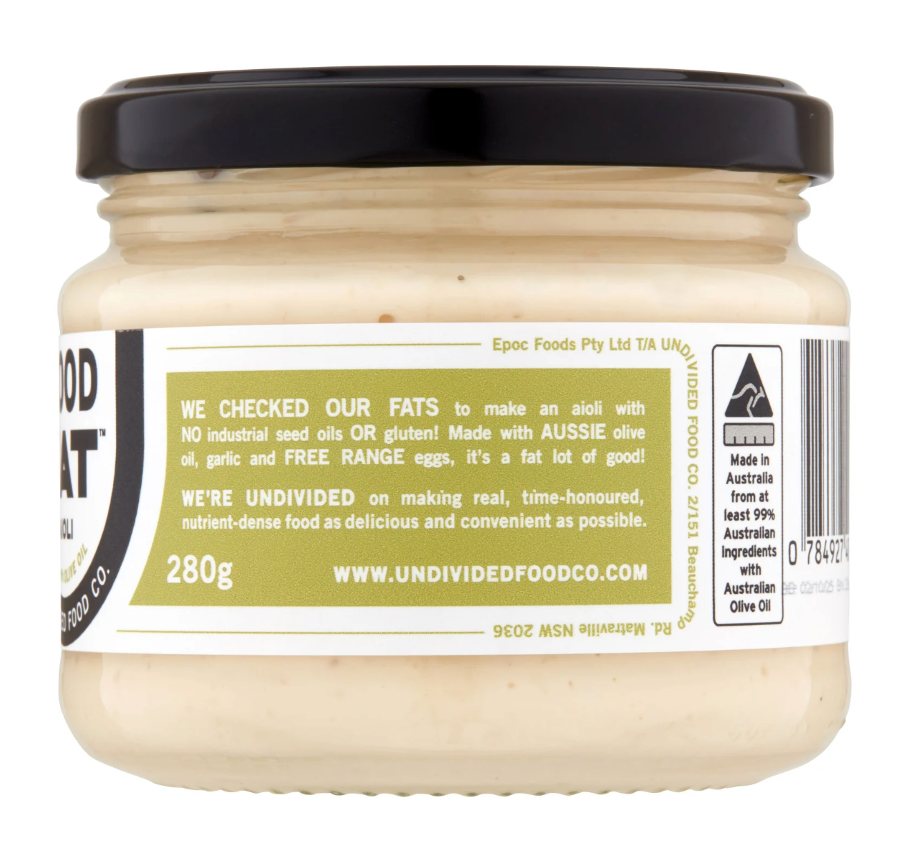Undivided Food Co - Good Fat Aioli 280g