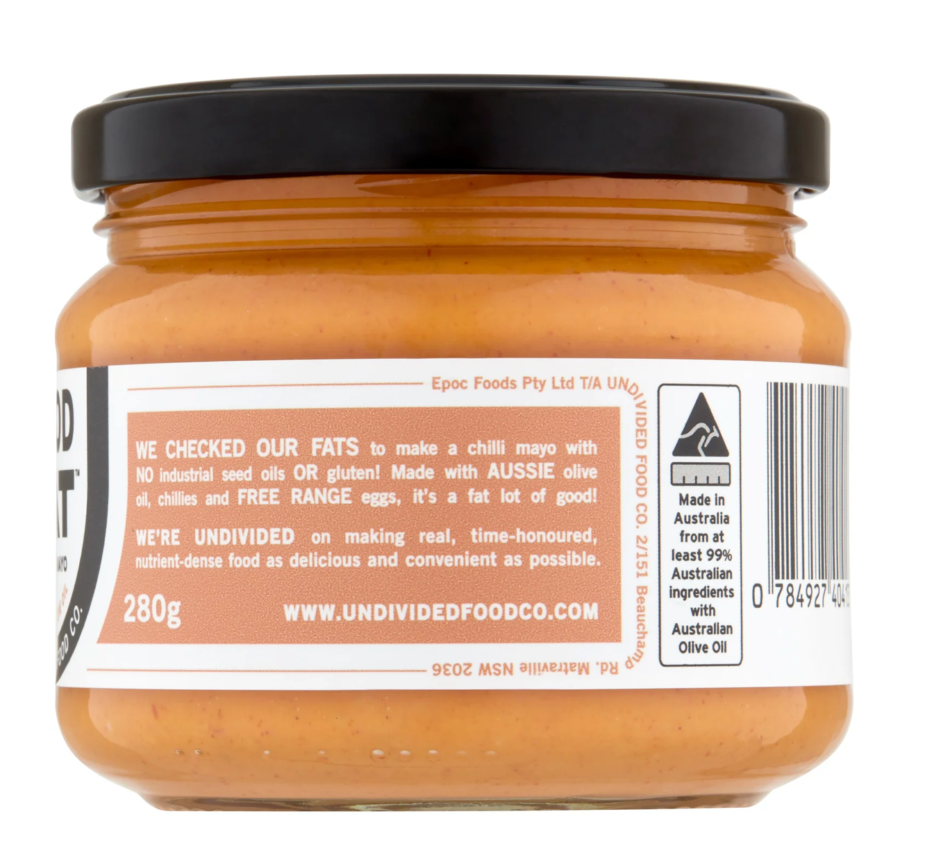 Undivided Food Co - Good Fat Chilli Mayo 280g