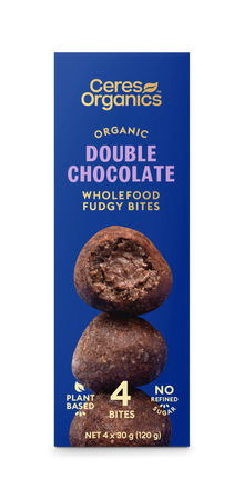 Ceres Organics - Organic Wholefood Fudgy Bites, Double Chocolate 4pk 120g
