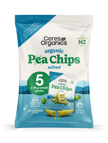 Ceres Organics - Organic Pea Chips Multipack 5pk, Salted 90g