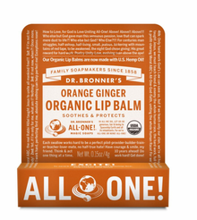 Dr Bronners - Orange Ginger Lip Balm - Hang Sell 4g