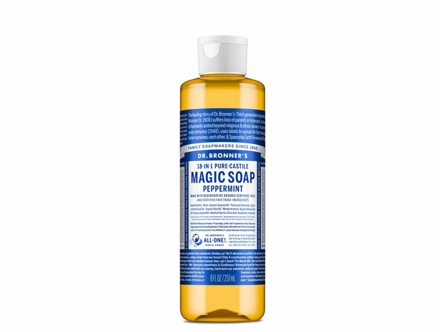 Dr Bronners - Peppermint Pure-Castile Magic Liquid Soap 237ml