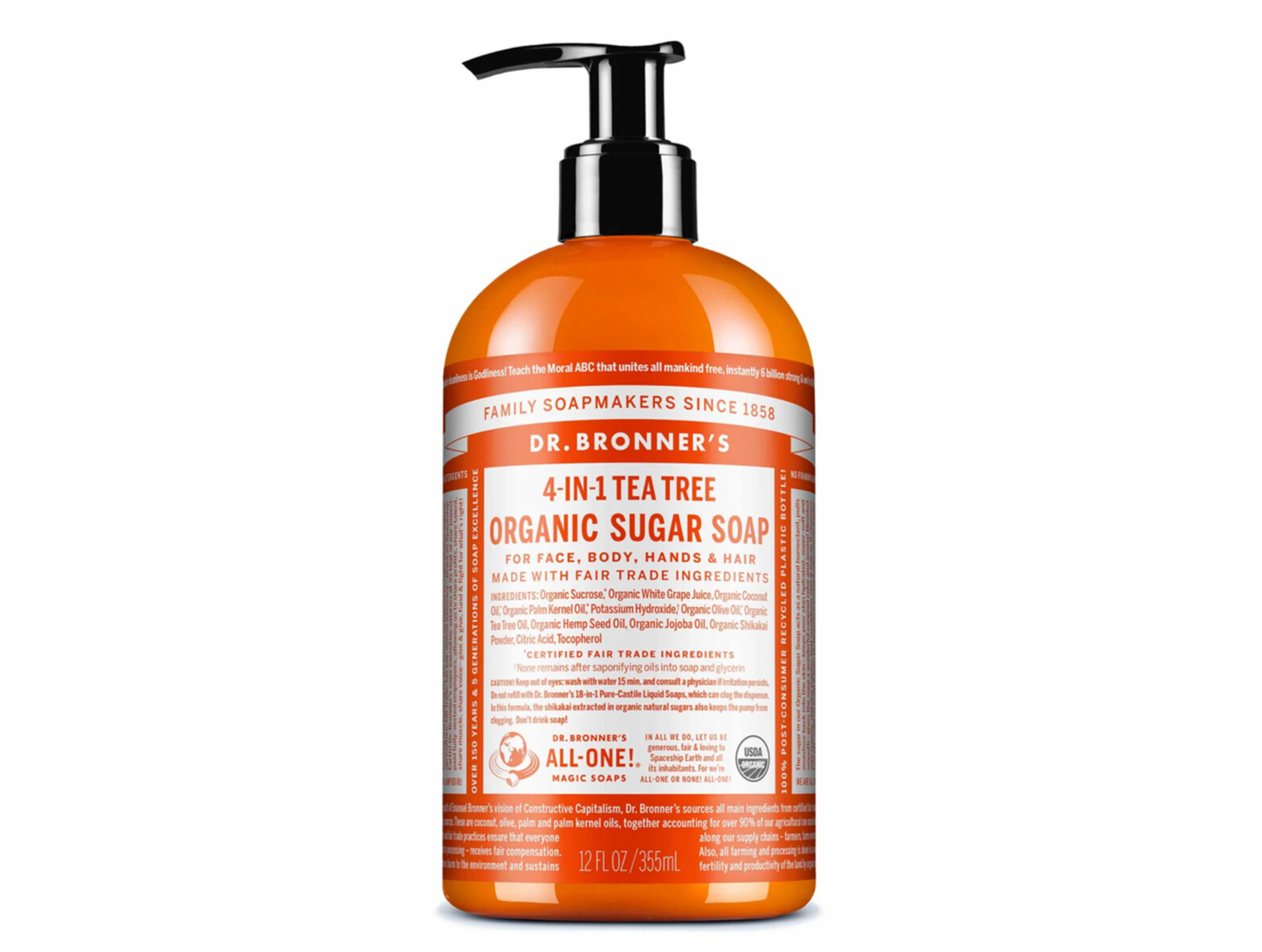 Dr Bronners - Tea Tree Pump Soap 355ml 355ml