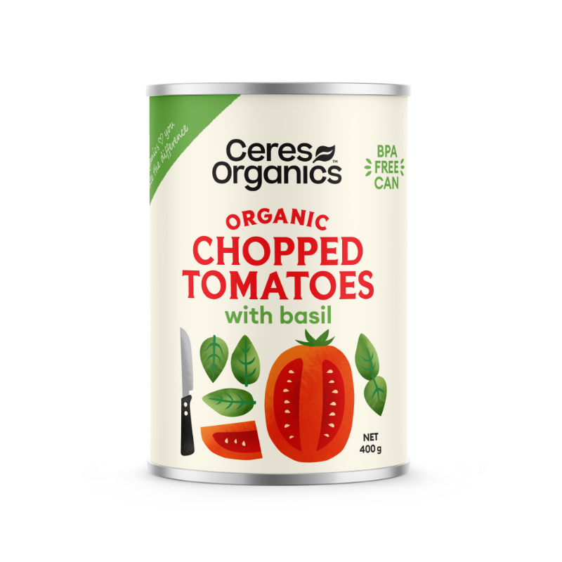Ceres Organics - Chopped Tomatoes & Basil 400g