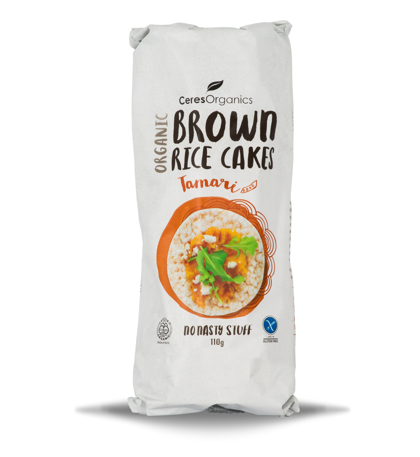 Ceres Organics - Organic Brown Rice Cakes, Tamari 110g