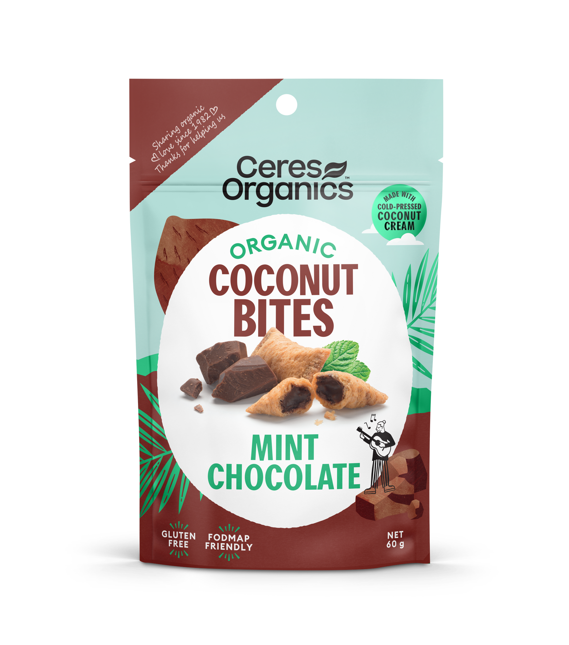 Ceres Organics - Organic Coconut Bites, Mint Chocolate 60g