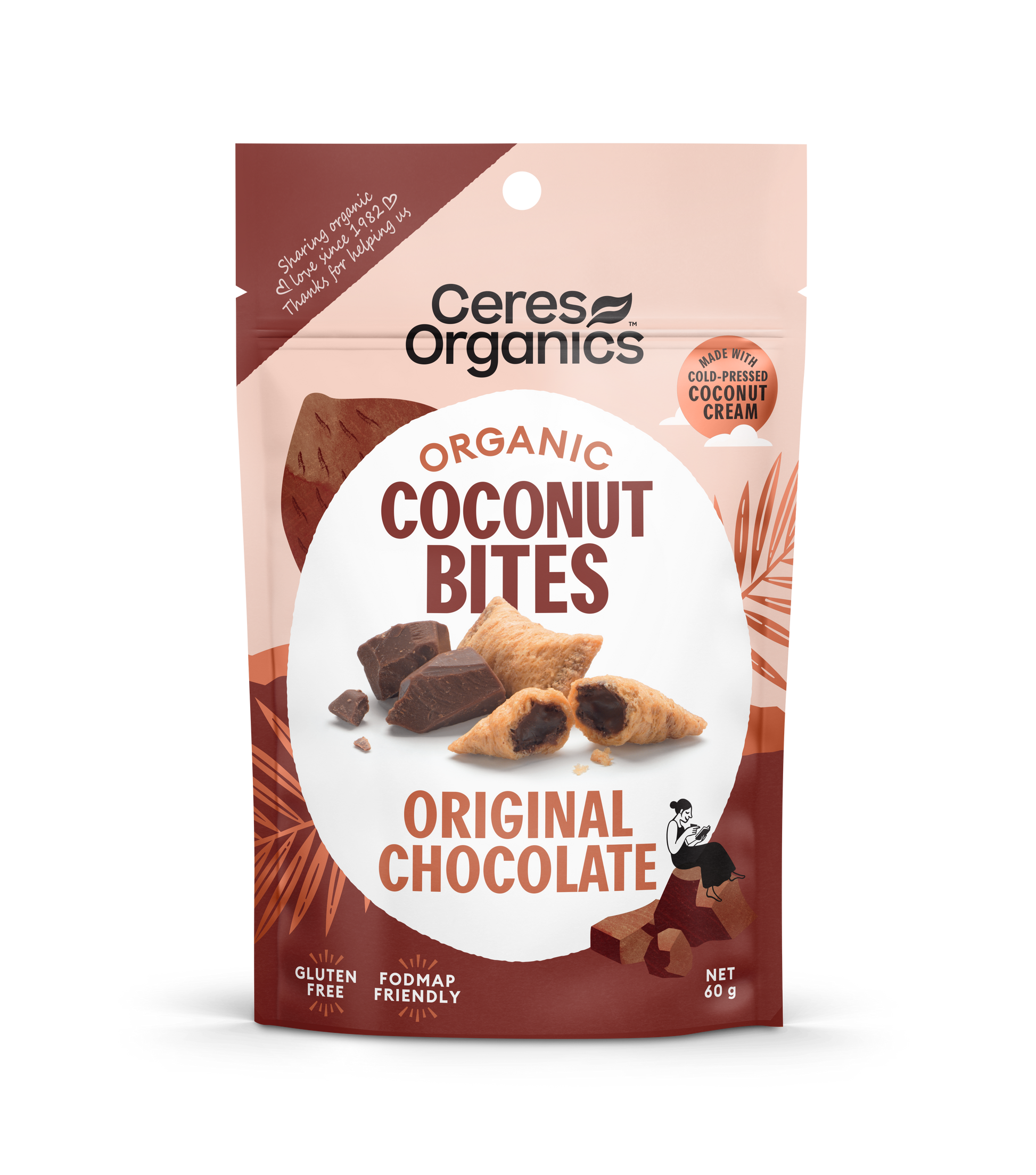 Ceres Organics - Organic Coconut Bites, Original Chocolate 60g