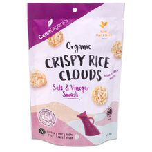 Ceres Organics - Organic Crispy Rice Clouds, Salt & Vinegar Smash 50g