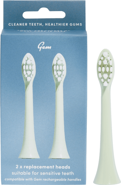 GEM - Electric Toothbrush Replacement Heads Mint 2pk