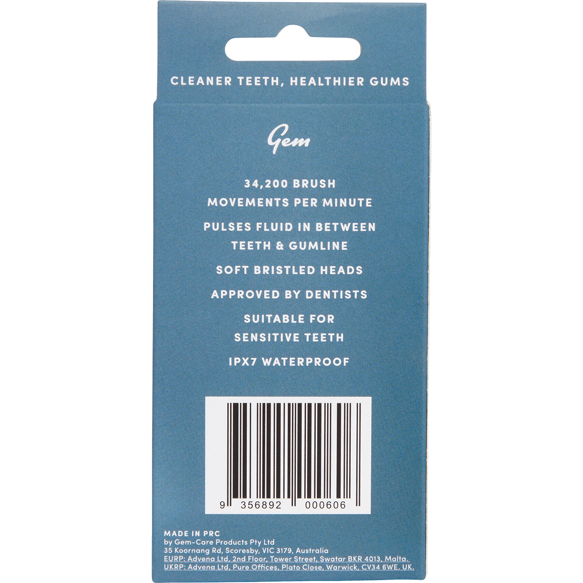 GEM - Electric Toothbrush Replacement Heads Mint 2pk