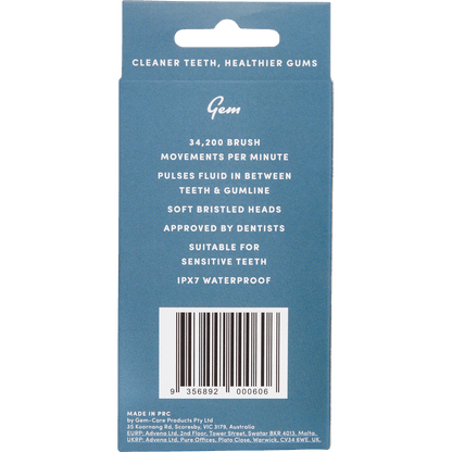 GEM - Electric Toothbrush Replacement Heads Mint 2pk