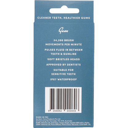 GEM - Electric Toothbrush Replacement Heads Mint 2pk