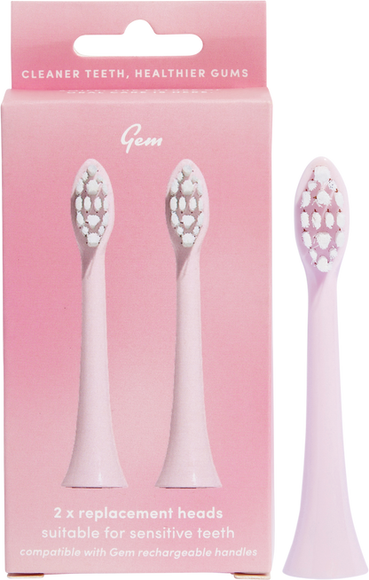 GEM - Electric Toothbrush Replacement Heads Coconut 2pk